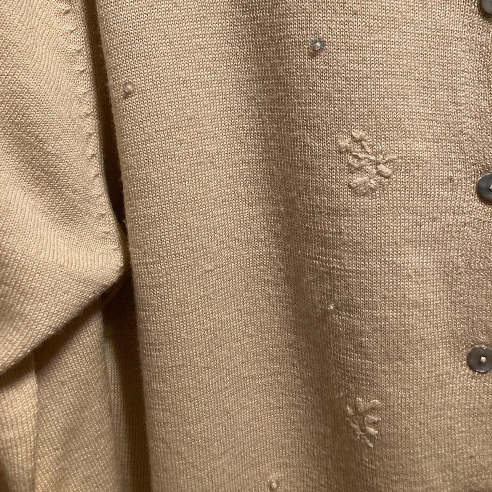 Carolyn Taylor Beige Embroidered & Embellished Cardigan - Picture 7 of 12